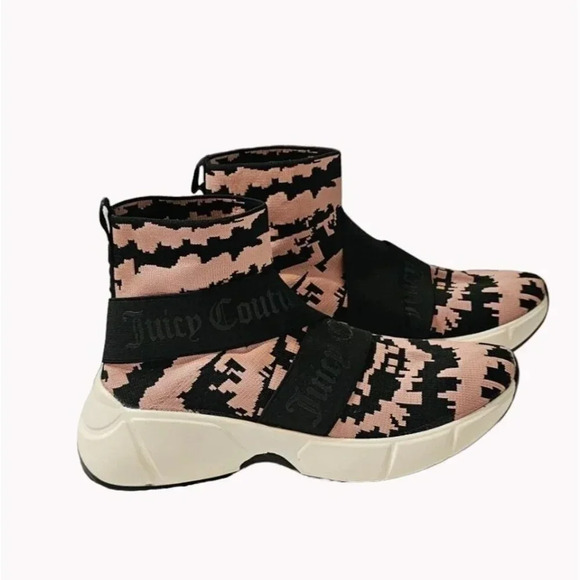Juicy Couture Black and Pink Ankle Boots - Picture 8 of 12